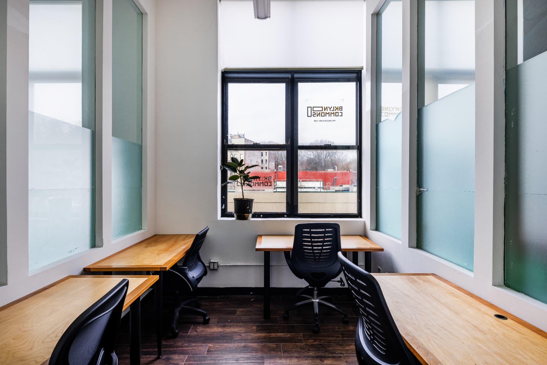Private four-person office with natural light at BKLYN Commons